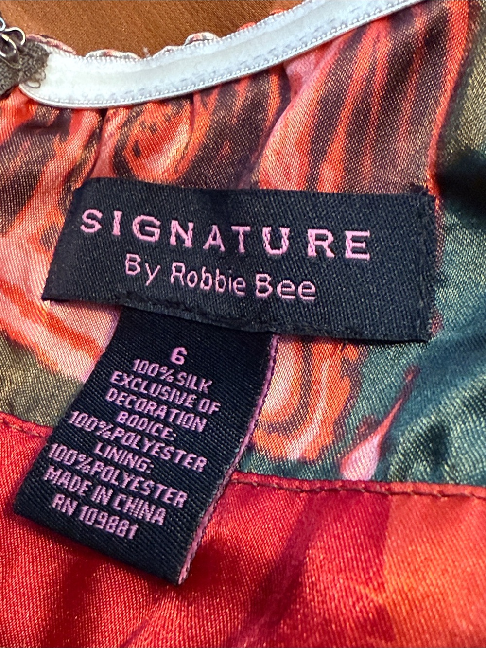 Y2K Robbie Bee 100% Silk Patchwork Halter Dress 6 - Picture 7 of 8